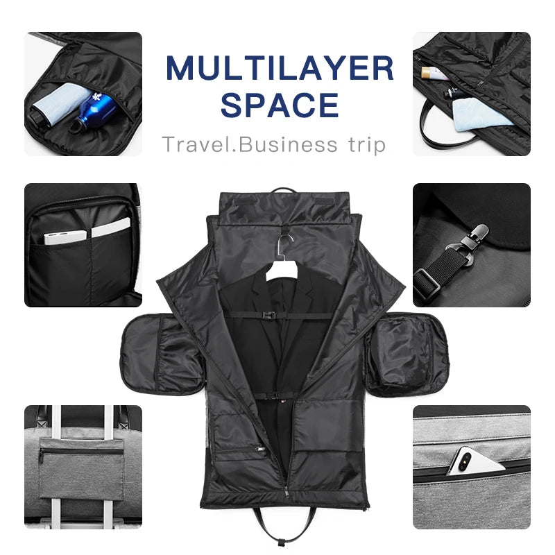 The Gentleman™ - Multifunction Men Travel Bag - BLACK 