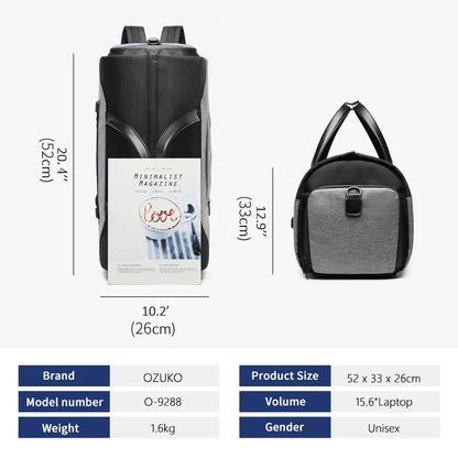 The Gentleman™ – Multifunktions-Reisetasche für Herren – GRAU 