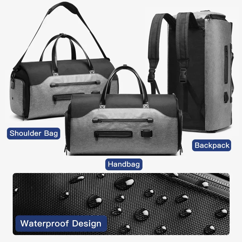 The Gentleman™ – Multifunktions-Reisetasche für Herren – GRAU 